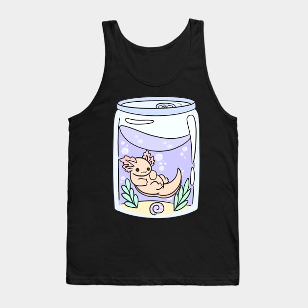 Axolotl in a can Tank Top by IcyBubblegum